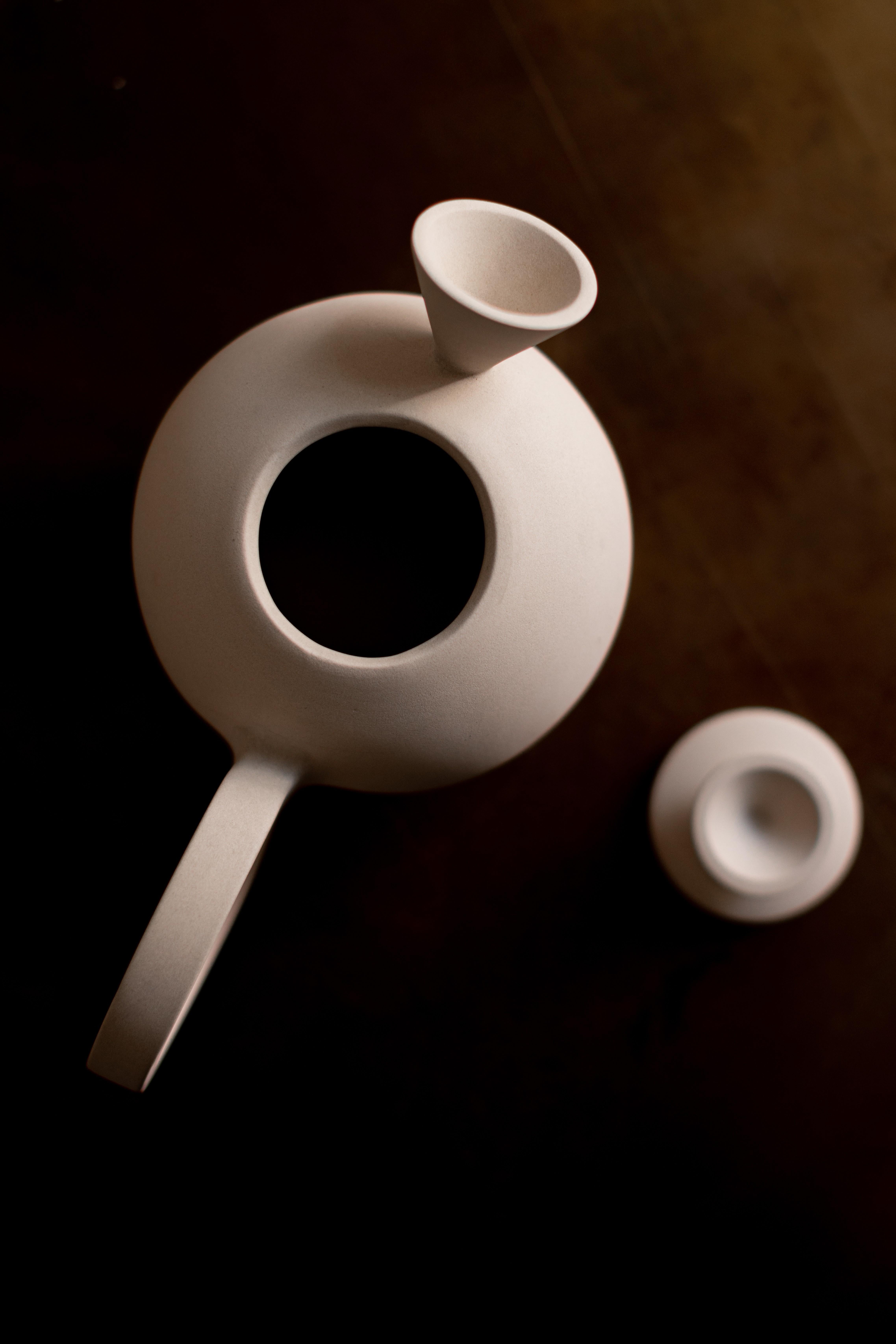 Brutalist ETER SERVE-WARE - Teapot  - EUCLID COLLECTION . Handmade Clay For Sale