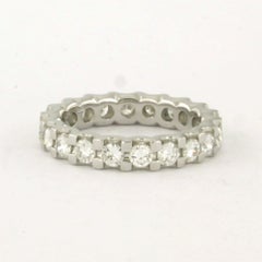 Eterbity ring with brilliant cut diamonds up to 1.70ct 14k white gold