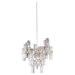 Eterea Chandelier Smoke Gray Crystal by Emanuela Benedetti