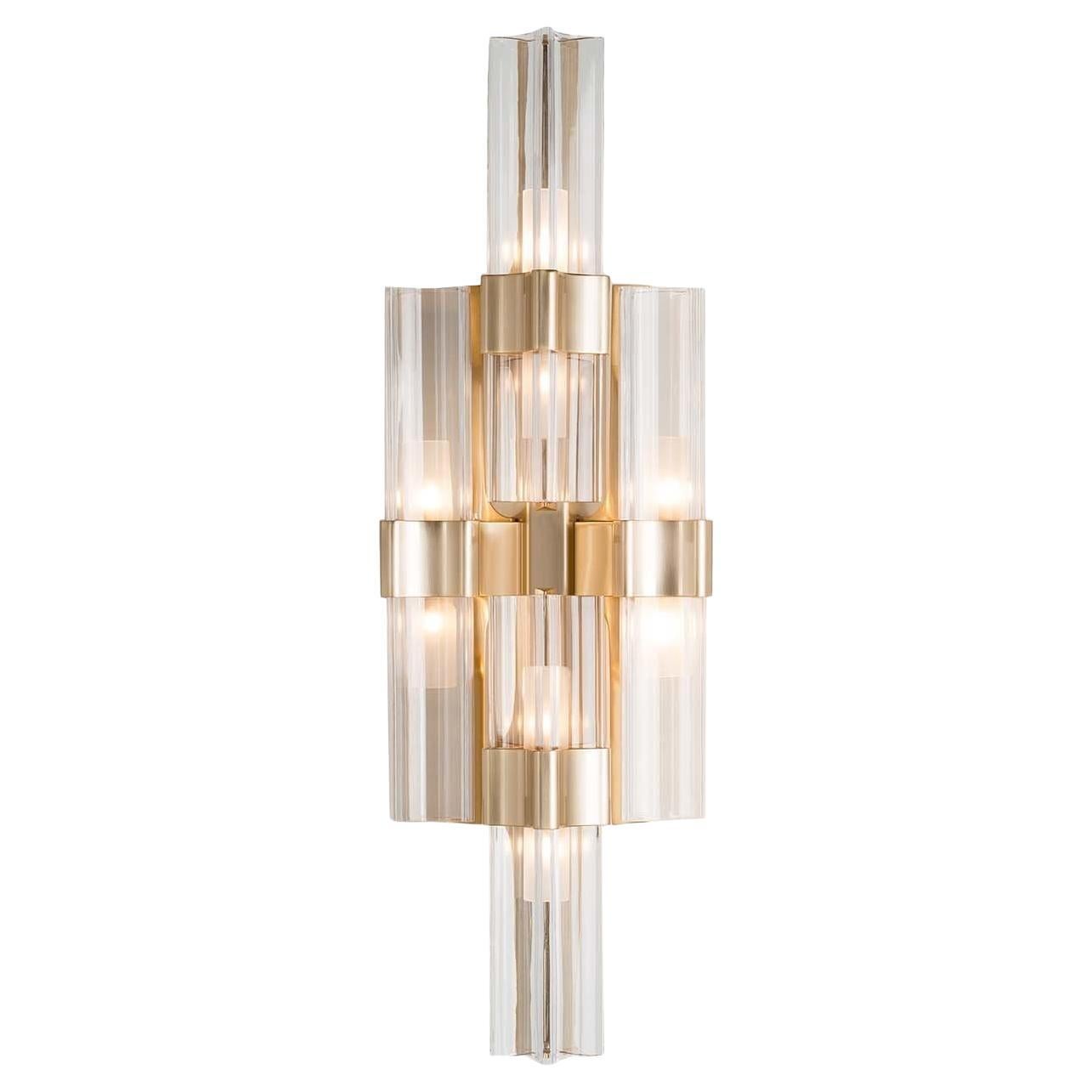 Eterea Wall Lamp Gold Crystal by Emanuela Benedetti For Sale