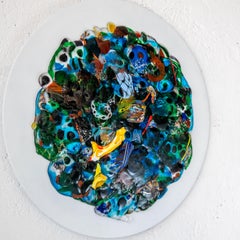 "Eterna" Contemporary Wall Sculpture in Reclaimed Murano Glass by Tommaso Spinzi