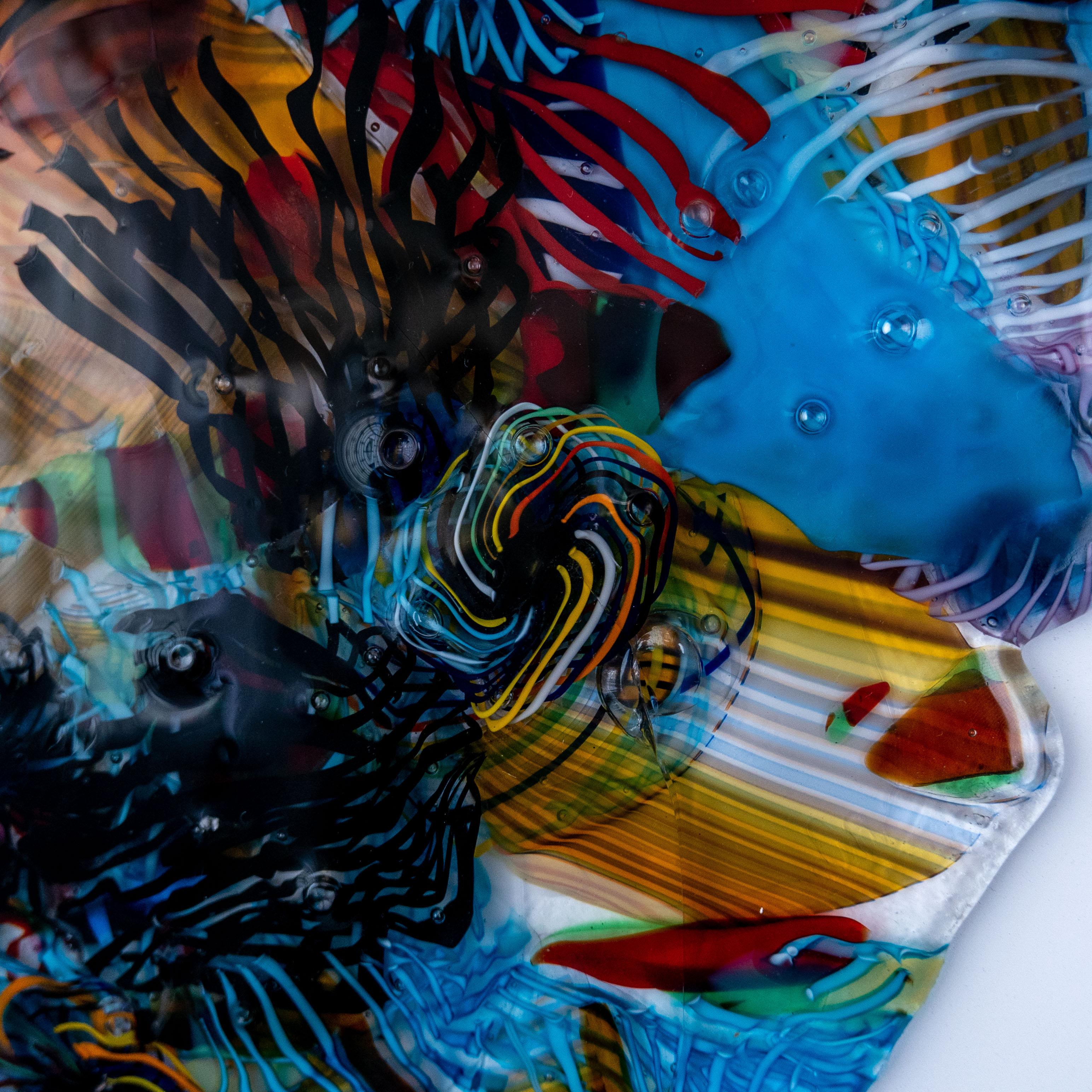 Contemporary Decorative Murano Glass Wall Sculpture, 