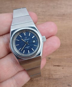 Eterna Eterna Matic Kontiki 20 Raro quadrante blu shimmer Orologio da donna in acciaio