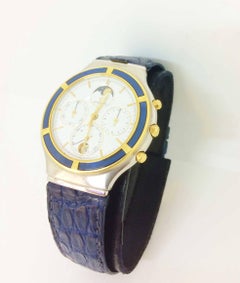 Eterna Gold Stainless Steel Airforce Chronometer quartz Wristwatch