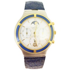 Eterna Gold Stainless Steel Airforce Chronometer quartz Wristwatch