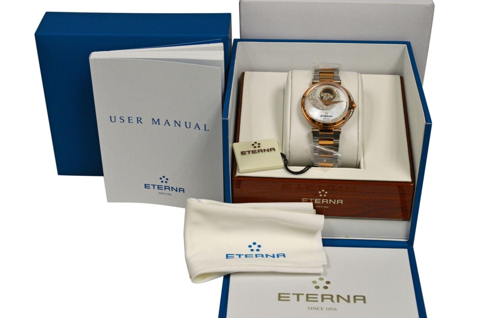 Eterna Grace Open Art 2943.60.69.1730 Diamond Mother of Peral Automatic Watch For Sale 1