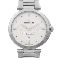 Eterna Grace Damenuhr 2560.54.66.1713, Stahl, Diamant, Silber, Zifferblatt, Quarz