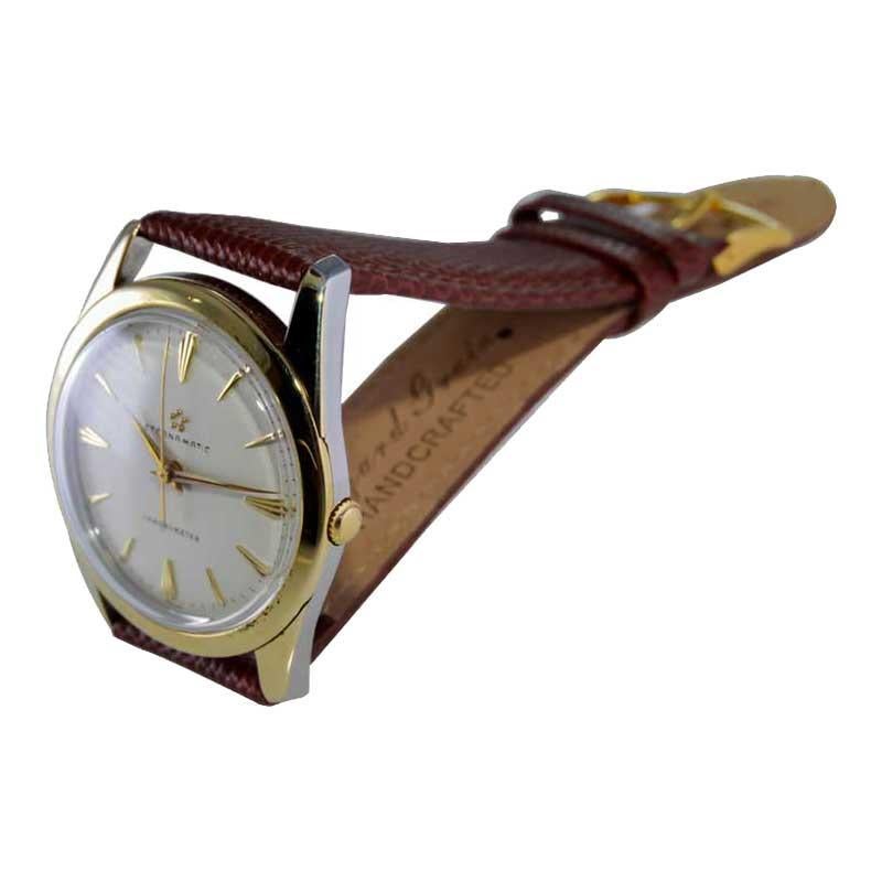 Eterna Matic Yellow Gold Filled Art Deco with Original Dial from 1950's For Sale 6