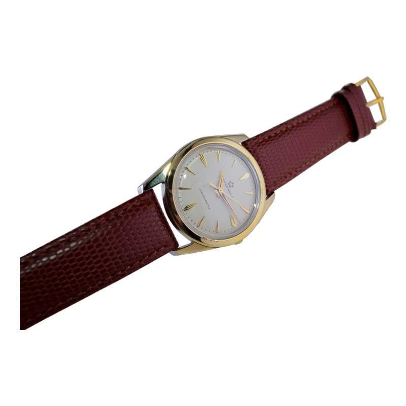 Eterna Matic Yellow Gold Filled Art Deco with Original Dial from 1950's For Sale 9