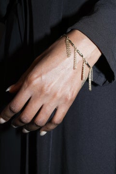 Eterna Sculptural 14K Gold-Filled & 24K Gold-Plated Bracelet with Cascading Tass