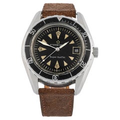 Eterna Super Kontiki Herrenuhr 40mm Stahlgehäuse und Lederarmband