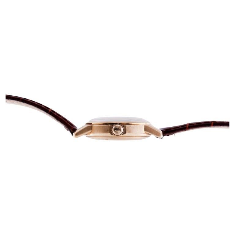 Eterna Yellow Gold Art Deco Original Dial Manual Wind Watch, circa 1940s For Sale 4