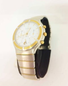 Eterna Yellow Gold Stainless Steel Airforce Chronometer Quartz Wristwatch