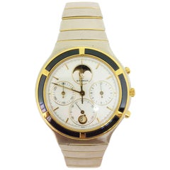 Eterna Yellow Gold Stainless Steel Airforce Chronometer Quartz Wristwatch