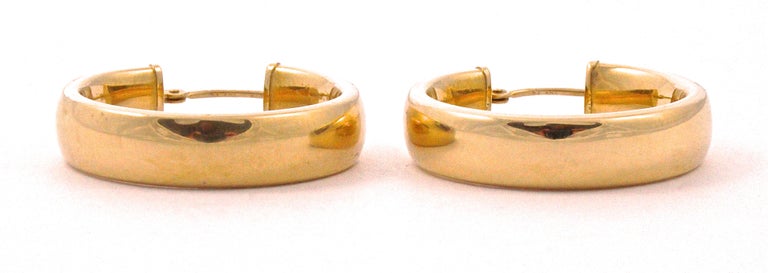 EternaGold 14K Gold Polished Hoop Earrings circa 1990s For Sale at ...