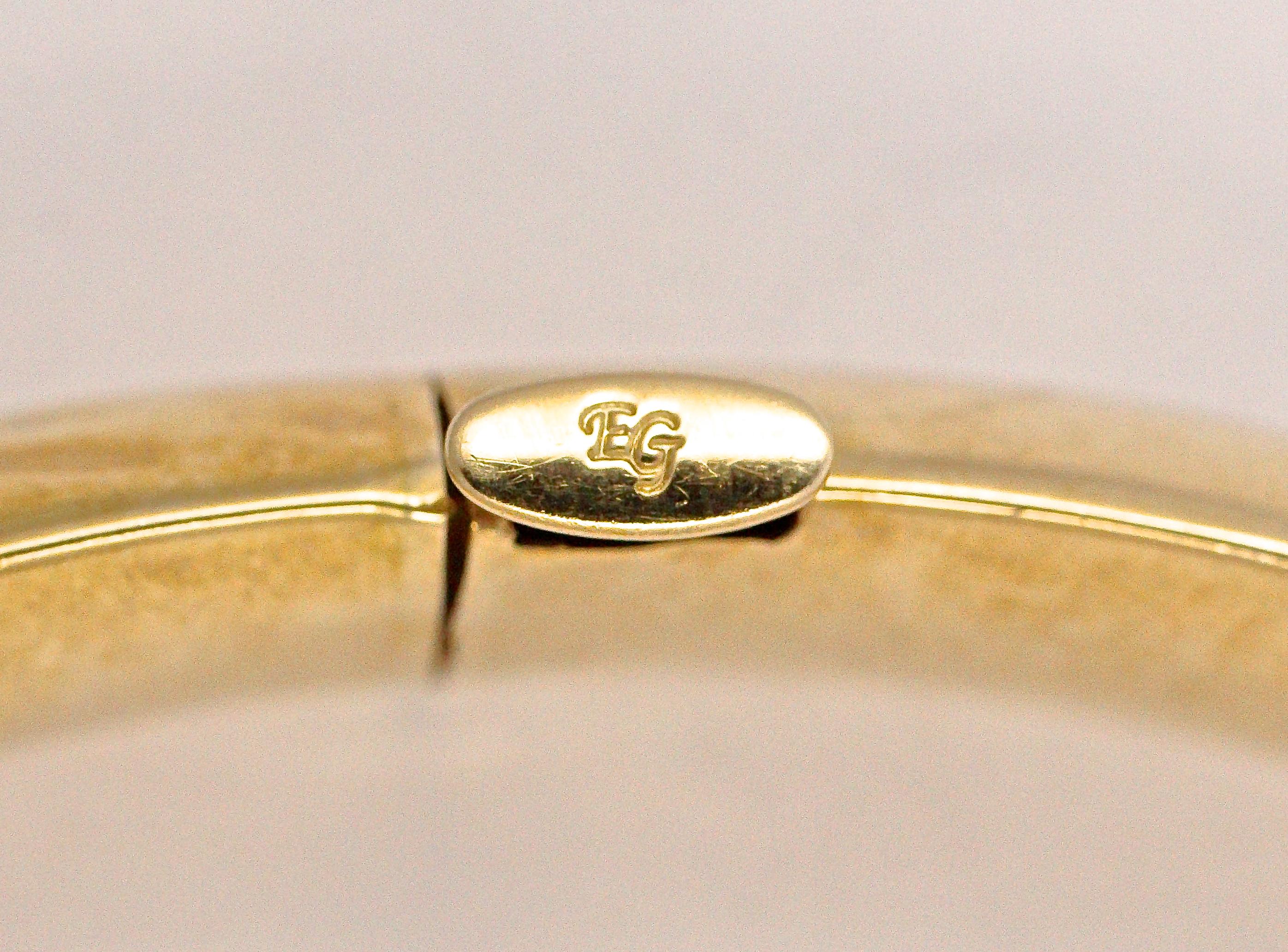 EternaGold 14K Gold Ripple Design Bangle, Costa Rica In Good Condition In London, GB