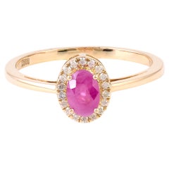 Eternal Bloom Ruby and Diamond Ring in 14k Yellow Gold