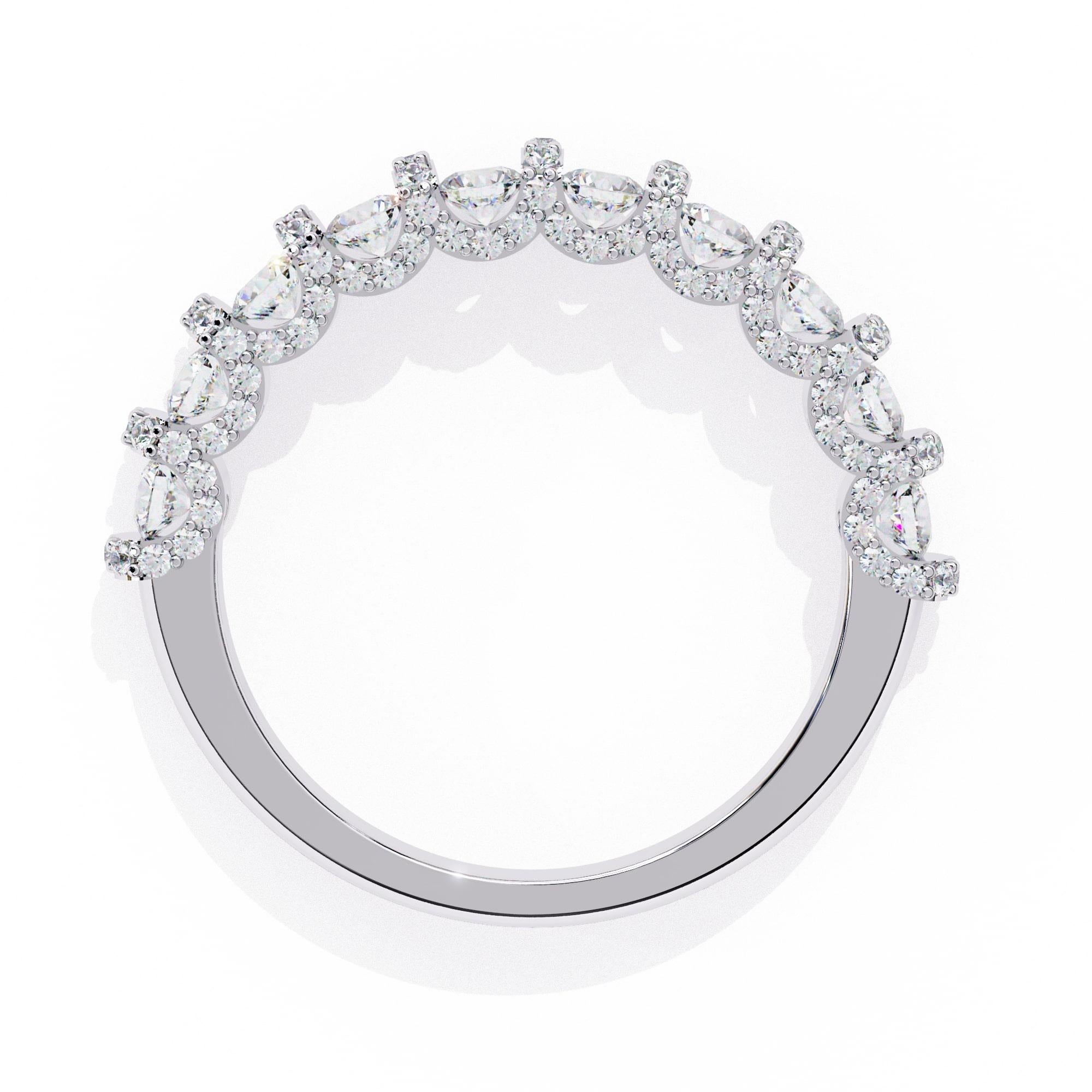 En vente :  Bague d'éclat éternel en or blanc 14 carats avec diamant naturel 2