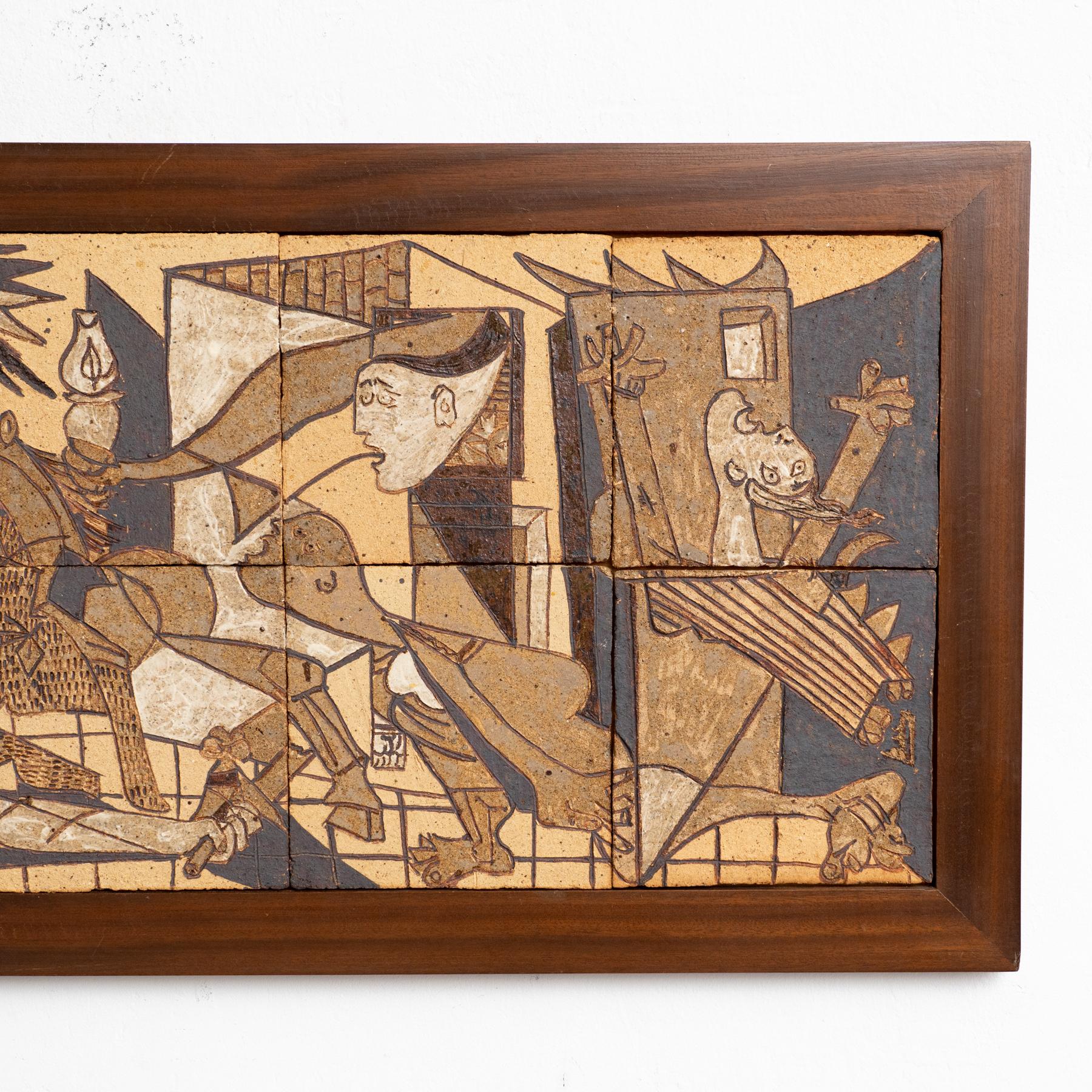 Eternal Echoes: A Ceramic Tribute to Picasso's Guernika, circa 1960 For Sale 6