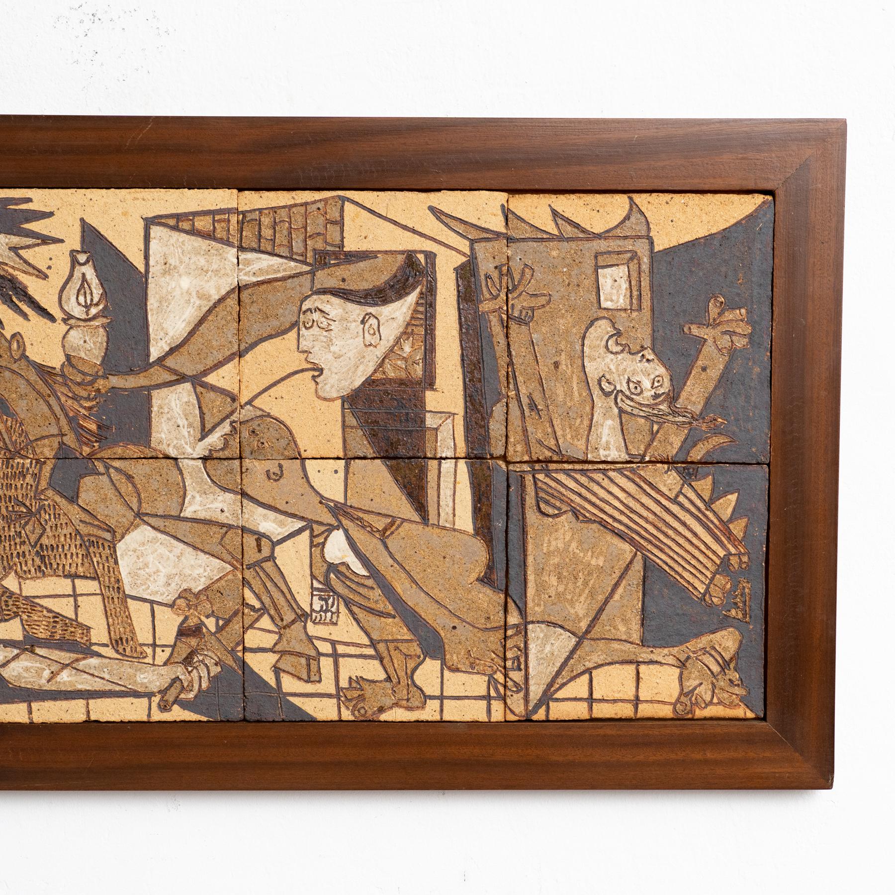Eternal Echoes: A Ceramic Tribute to Picasso's Guernika, circa 1960 For Sale 7