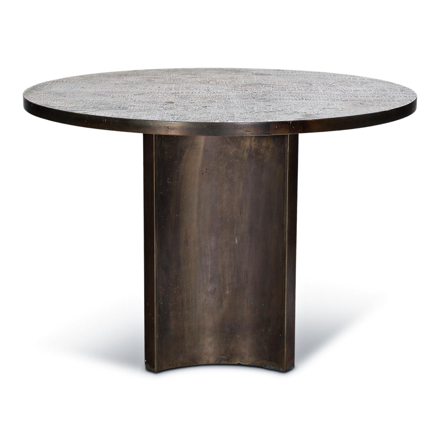 Hand-Crafted Eternal Forest Bronze Dining Table by Philip and Kelvin LaVerne, circa 1965