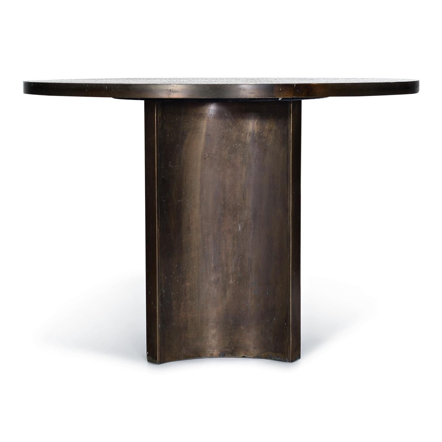 Eternal Forest Bronze Dining Table by Philip and Kelvin LaVerne, circa 1965 In Excellent Condition In Los Angeles, CA