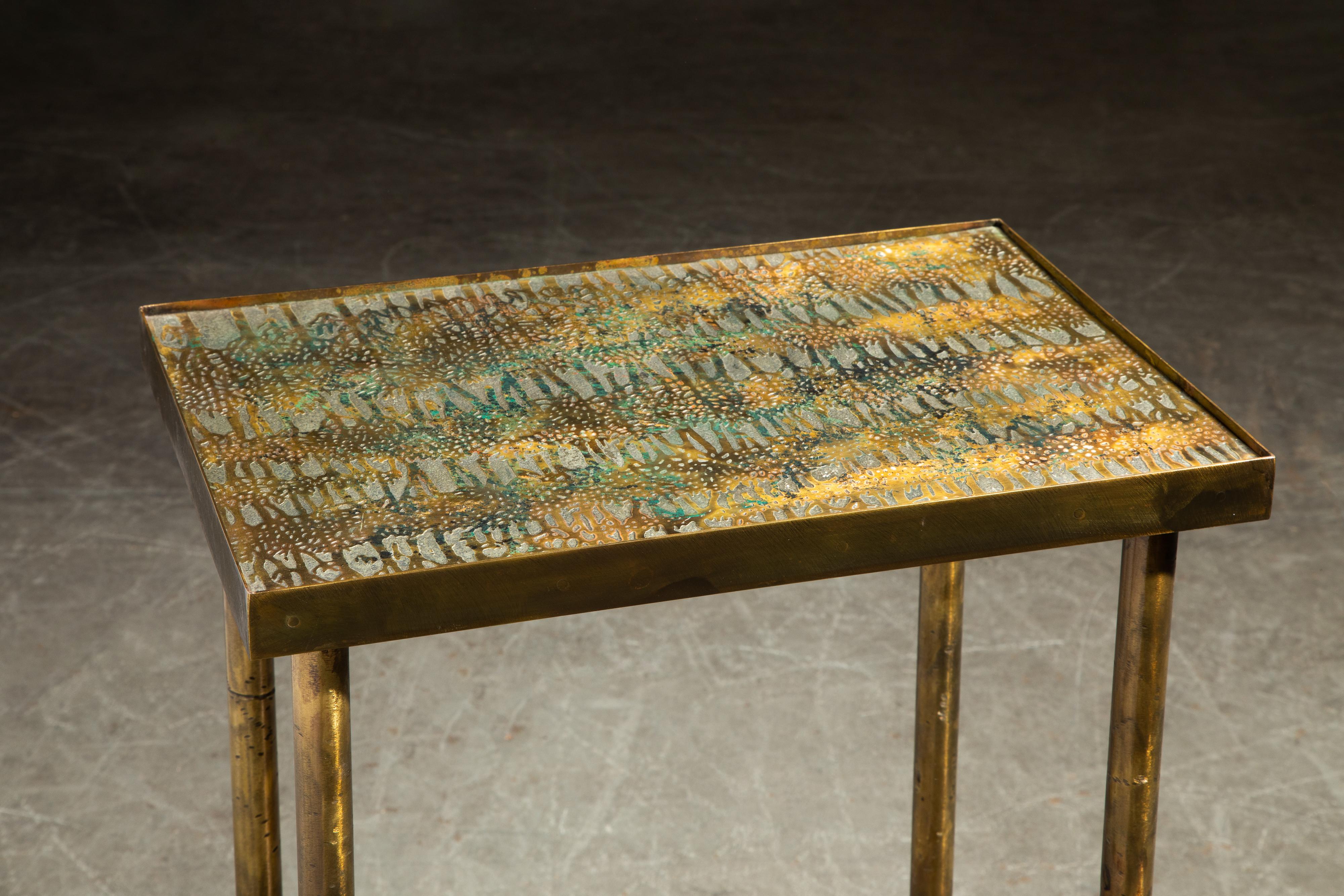 Eternal Forest Bronze Drinks / Laptop Table by Philip and Kelvin LaVerne, c 1965 6