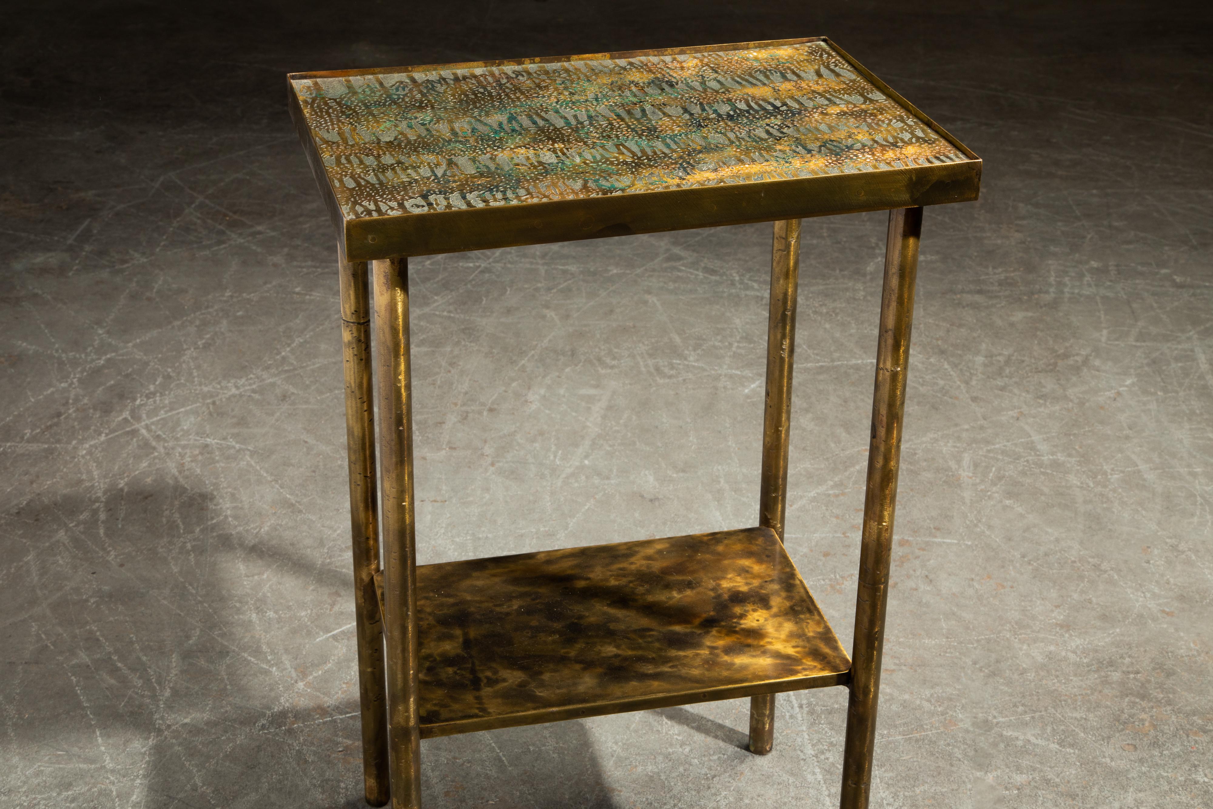 Eternal Forest Bronze Drinks / Laptop Table by Philip and Kelvin LaVerne, c 1965 8