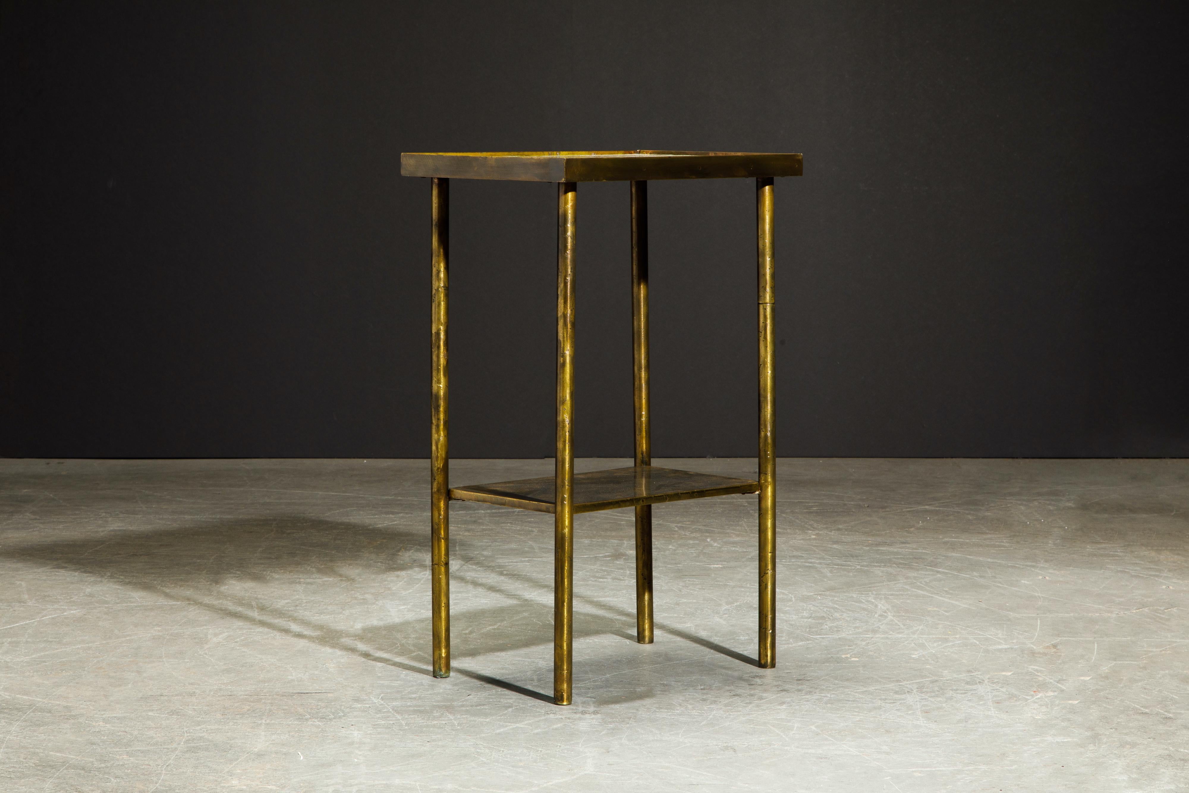 Mid-Century Modern Eternal Forest Bronze Drinks / Laptop Table by Philip and Kelvin LaVerne, c 1965