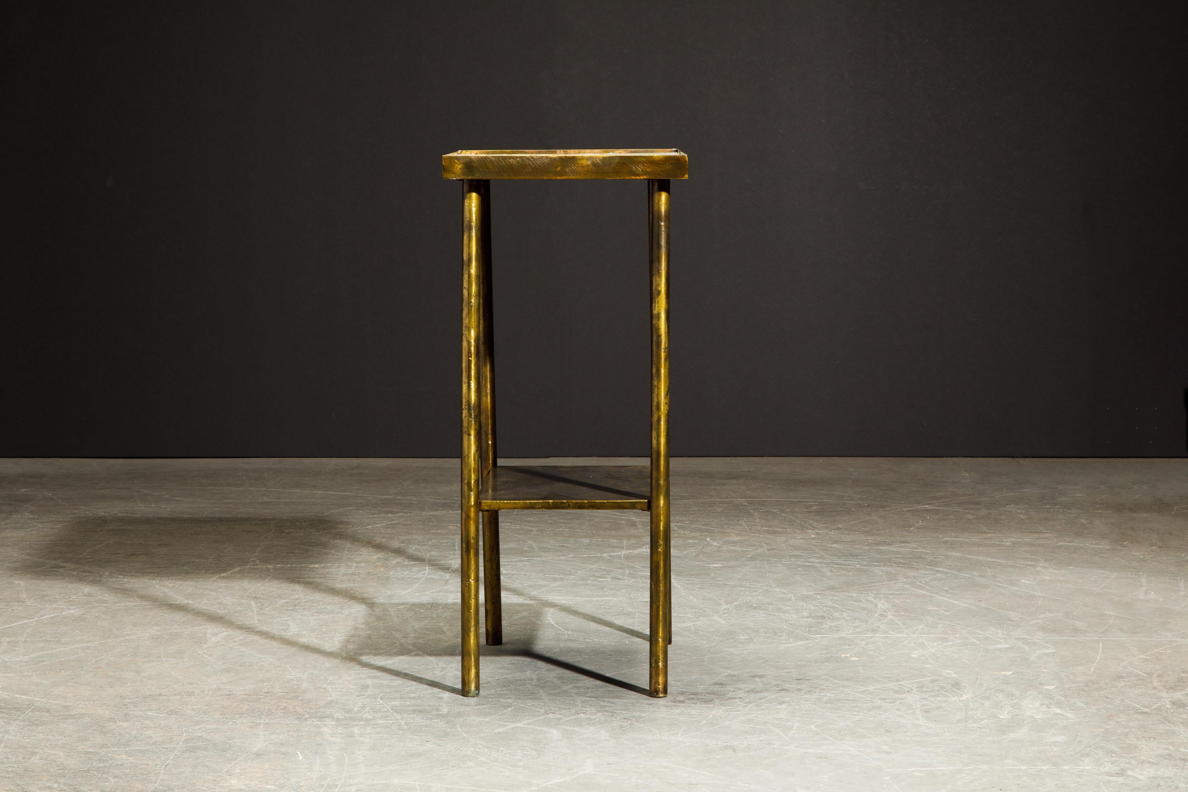 American Eternal Forest Bronze Drinks / Laptop Table by Philip and Kelvin LaVerne, c 1965