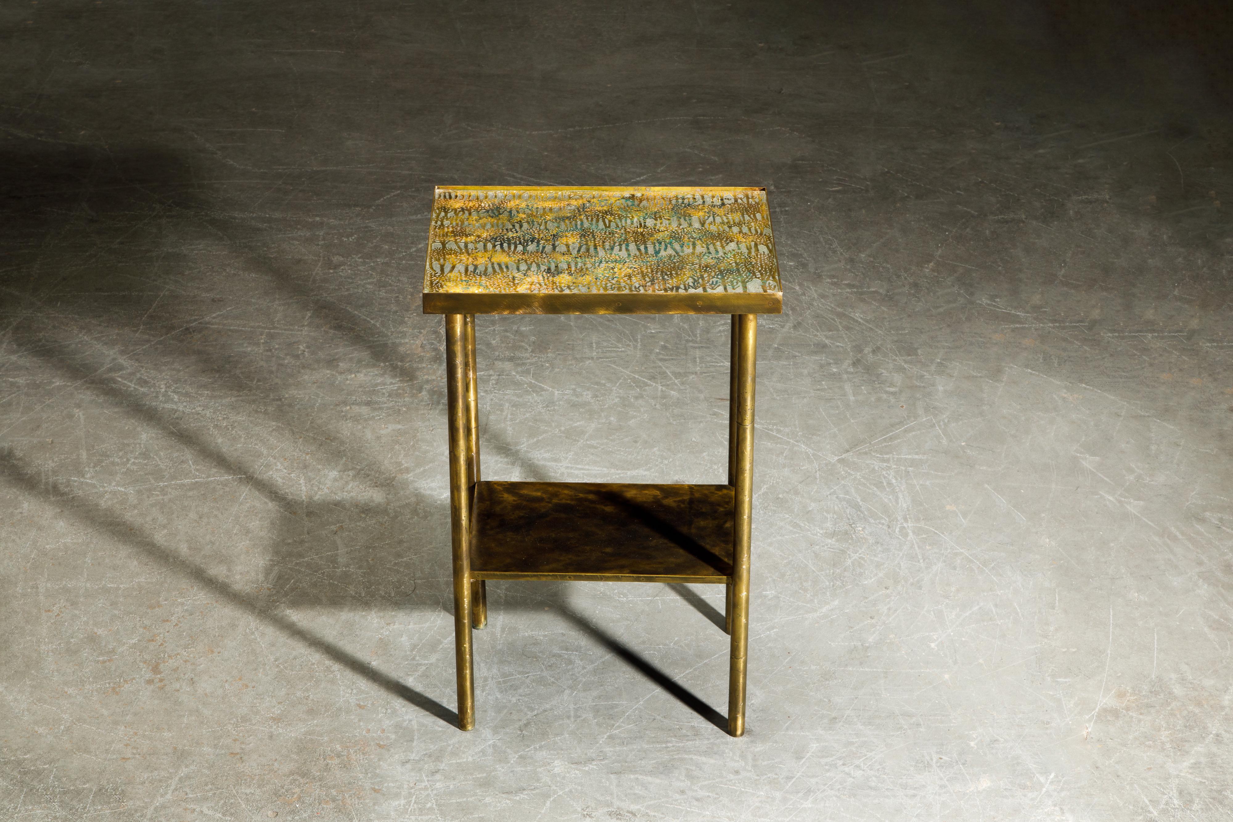 Eternal Forest Bronze Drinks / Laptop Table by Philip and Kelvin LaVerne, c 1965 1