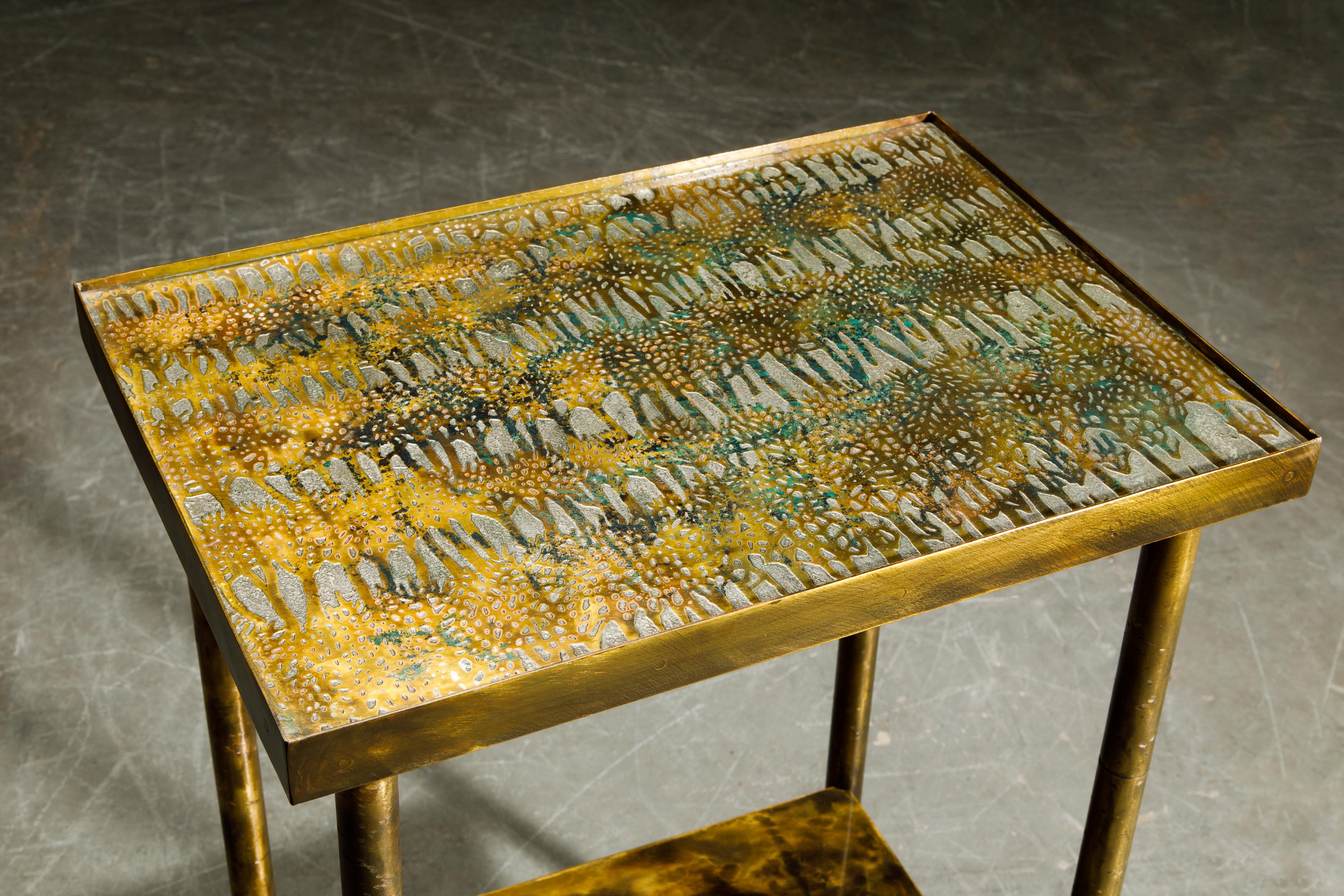 Eternal Forest Bronze Drinks / Laptop Table by Philip and Kelvin LaVerne, c 1965 2