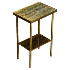 Vintage Eternal Forest Bronze Drinks / Laptop Table by Philip and Kelvin LaVerne, c 1965