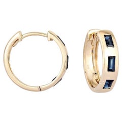 Eternal Gemstone 14K Yellow Gold Huggies Earrings