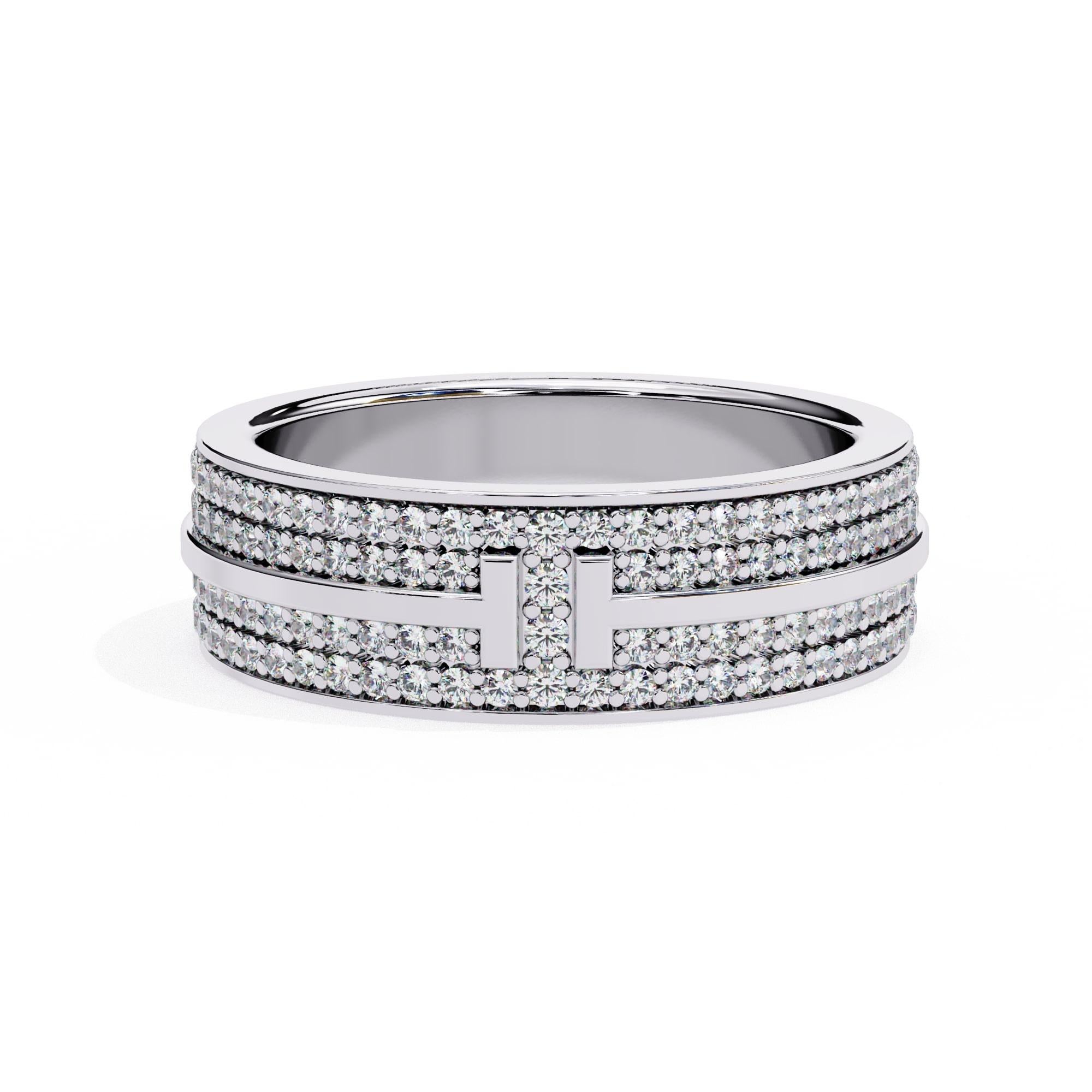 Fascia con diamanti Eternal Grace in oro bianco 14KT In condizioni Nuovo in vendita a Vadgam, GJ