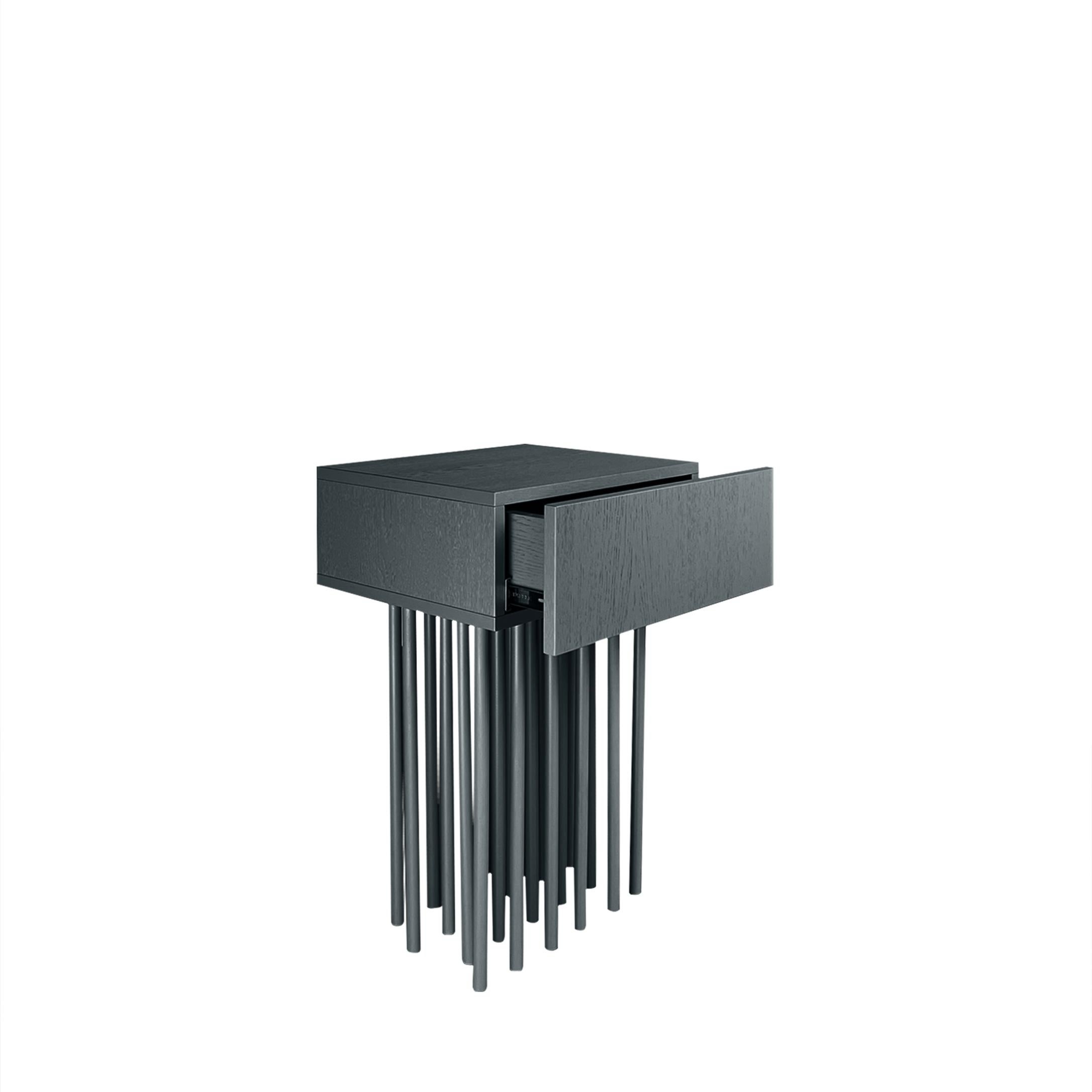 Other Eternal Graphite Pattern of Water Nightstand by Majbele For Sale