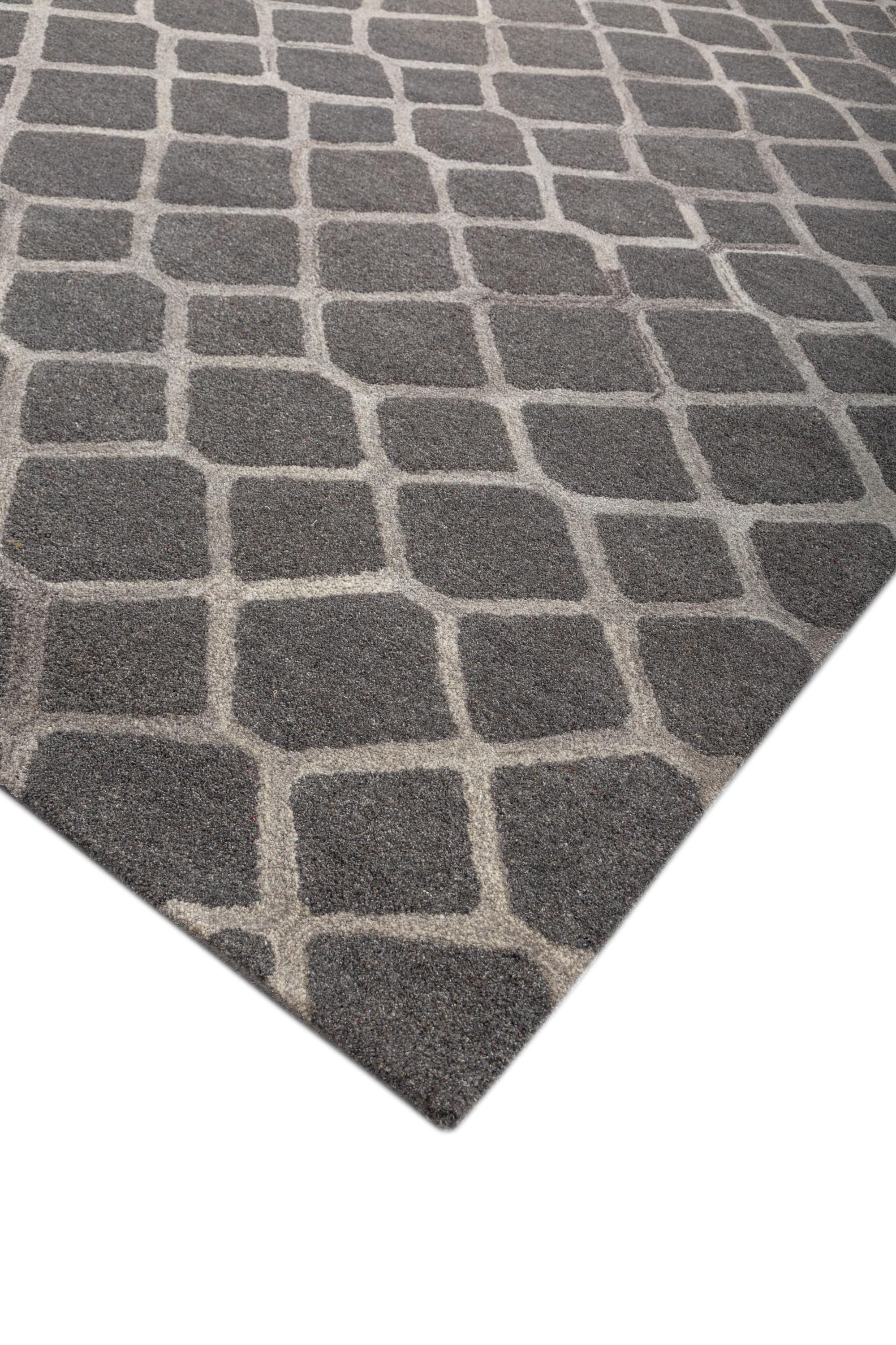 Moderno Tappeto Eternal Harmony Charcoal Slate and Natural Camel 240X300 cm Handtufted in vendita