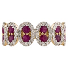 Exquisite 14K Ruby & Diamond Ring 1.34ctw - Size 7 - Elegant Statement Jewelry