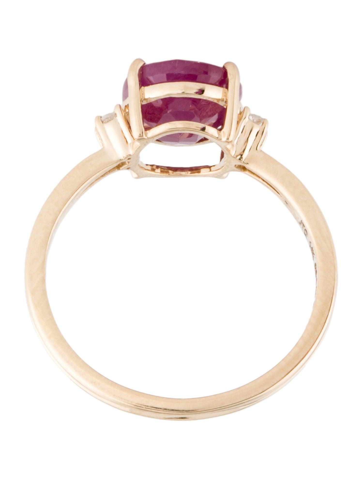 Dazzling 14K Gold 2.68ct Ruby & Diamond Cocktail Ring - Size 7 - Fine Gemstone In New Condition For Sale In Holtsville, NY
