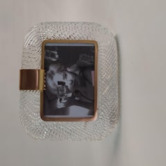 "Eternal Paul" Crystal Jewel Murano glass brass frame, photo frame