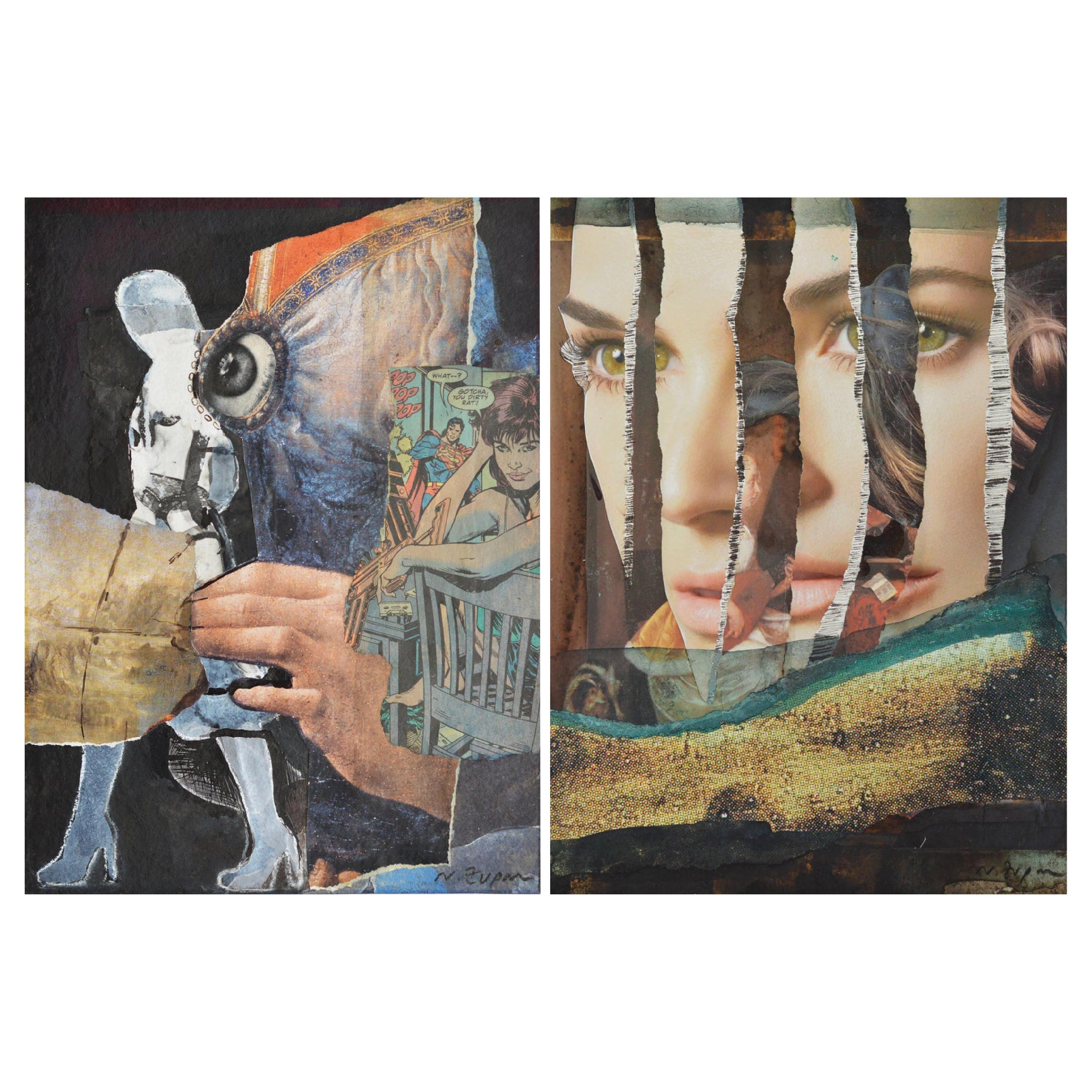 Mixed Media Photo Collage on Paper. From the Eternal Recurrence Series #2 & #9