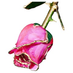 Eternal Rose Celebration Rose, Purple, Real Rose in 24k Gold w/ LED Display