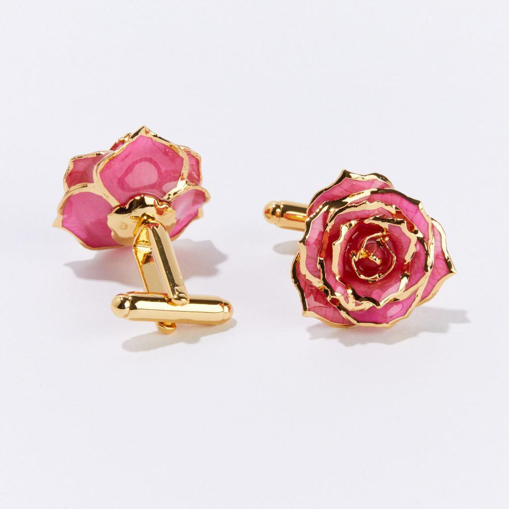 Make your special someone smile with our Pink Perfection Eternal Cufflinks.  Our signature gold-trimmed petals come to life in captivating shades of pink that are sure to bring happiness to the ones you love. Stylish and sophisticated, with the