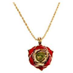 Rose éternelle révolutionnaire rose du Liban, véritable rose cuite à l'or, or 24k