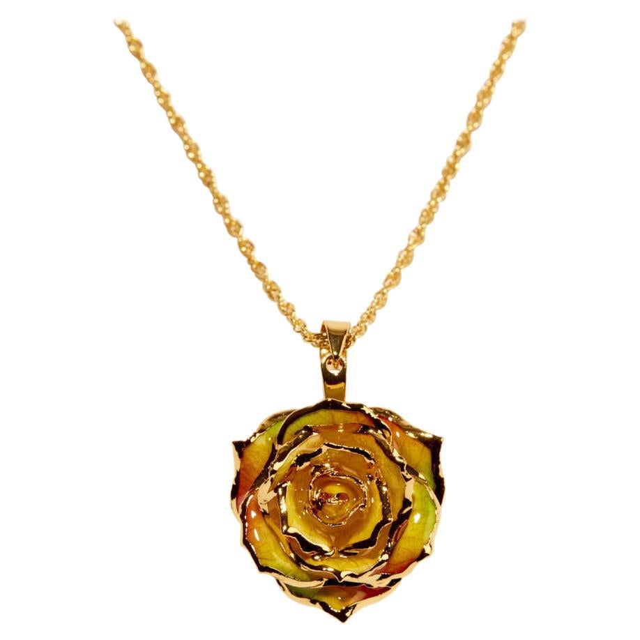 Eternal Rose Thanksgiving Bouquet, Gold-Dipped Real Rose, 24k Gold, Glossy For Sale