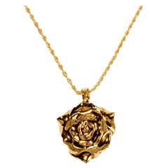 Eternal Rose Wedding Bliss Necklace, Gold, Gold-Dipped Real Rose, 24k Gold