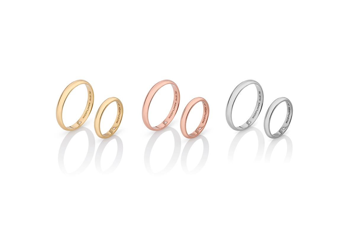 En vente :  Alliance éternelle avec un diamant taille brillant en or jaune 18Kt 7