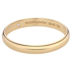 Ewiges Hochzeitsband mit einem Diamanten im Brillantschliff aus 18Kt Gelbgold