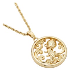 Eternally Aquarius, Pendant Necklace Dipped in 24k Gold