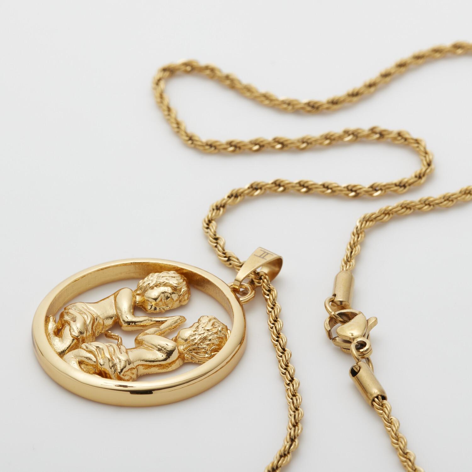 gemini medallion necklace